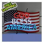 Neonetics God Bless America 30-Inch Neon Sign
