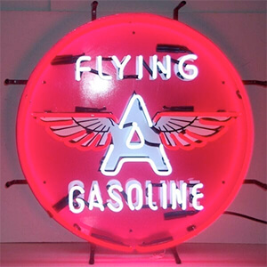 Flying A Gasoline 24-Inch Neon Sign