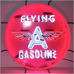 Flying A Gasoline 24-Inch Neon Sign