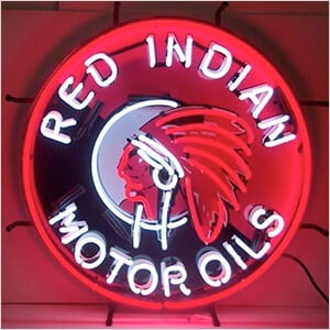 Indian Motor Oils 24-Inch Neon Sign