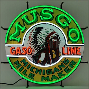 Musgo Gasoline 24-Inch Neon Sign