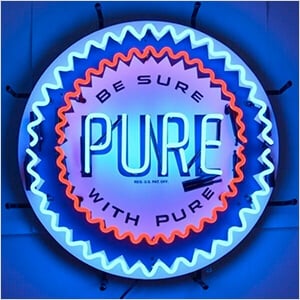 Pure Gasoline 24-Inch Neon Sign
