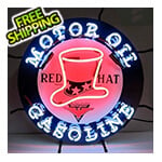 Neonetics Red Hat Motor Oil 24-Inch Neon Sign
