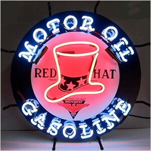 Red Hat Motor Oil 24-Inch Neon Sign