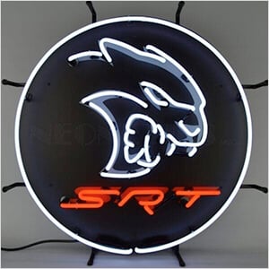 Dodge Hellcat SRT 24-Inch Neon Sign