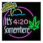 Neonetics It’s 4:20 Somewhere 23-Inch Neon Sign