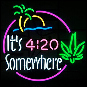 It’s 4:20 Somewhere 23-Inch Neon Sign
