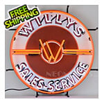 Neonetics Willys Sales Service 24-Inch Neon Sign