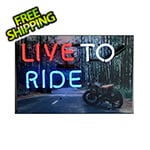 Neonetics Live to Ride 18-Inch Neon Sign