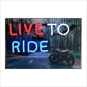 Live to Ride 18-Inch Neon Sign