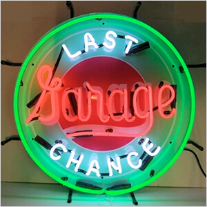 Last Chance Garage 24-Inch Neon Sign