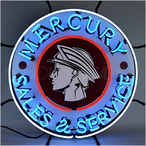 Mercury Sales and Service 24-Inch Neon Sign
