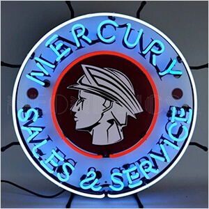 Mercury Sales and Service 24-Inch Neon Sign