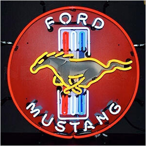Ford Mustang Red 24-Inch Neon Sign