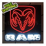 Neonetics Dodge Ram Red 24-Inch Neon Sign