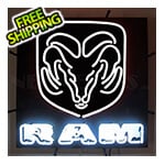 Neonetics Dodge Ram White 24-Inch Neon Sign