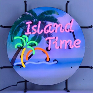Island Time 17-Inch Neon Sign