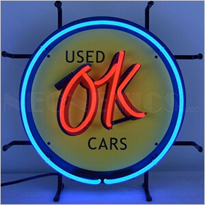 OK Used Cars 17-Inch Neon Sign