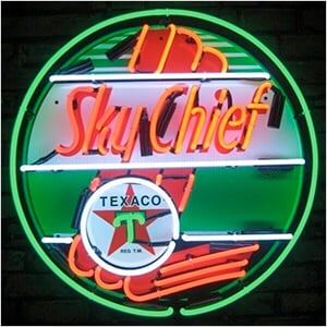Texaco Sky Chief 24-Inch Neon Sign