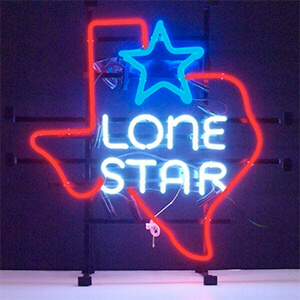 Texas Lone Star 25-Inch Neon Sign