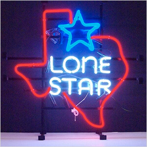 Texas Lone Star 25-Inch Neon Sign