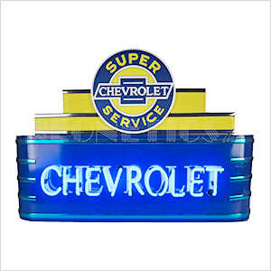 Theater Marquee Art Deco Chevrolet Neon Sign in Steel Can
