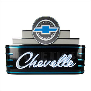 Theater Marquee Art Deco Chevelle Neon Sign in Steel Can