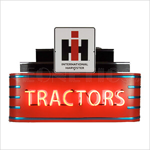 Theater Marquee Art Deco IH Tractors Neon Sign in Steel Can