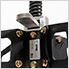 Premier Aluminum Max Quick Height Stool (Black Seat, Black Backrest Arm, Black Casters)