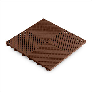 Ribtrax Smooth Pro Chocolate Brown Garage Floor Tile (6-Pack)