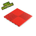 Swisstrax Ribtrax Smooth Pro Racing Red Garage Floor Tile (6-Pack)