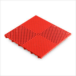 Ribtrax Smooth Pro Racing Red Garage Floor Tile (6-Pack)