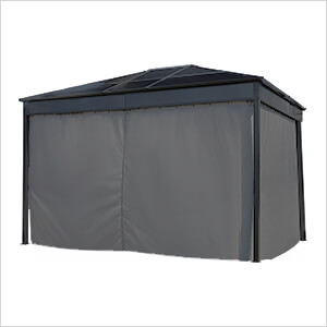 Diani Black 10 x 12 ft. Gazebo Curtains