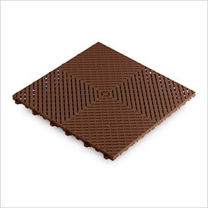 Ribtrax Smooth Pro Chocolate Brown Garage Floor Tile (24-Pack)