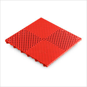 Ribtrax Smooth Pro Racing Red Garage Floor Tile (24-Pack)