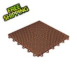 Swisstrax Ribtrax Smooth Home 1ft x 1ft Chocolate Brown Garage Floor Tile (Pack of 10)