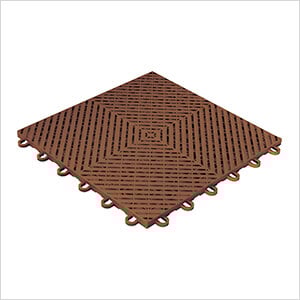Ribtrax Smooth Home 1ft x 1ft Chocolate Brown Garage Floor Tile (Pack of 10)