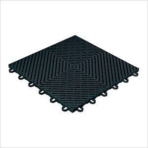 Ribtrax Smooth Home 1ft x 1ft Jet Black Garage Floor Tile (Pack of 10)