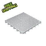 Swisstrax Ribtrax Smooth Home 1ft x 1ft Pearl Silver Garage Floor Tile (Pack of 10)