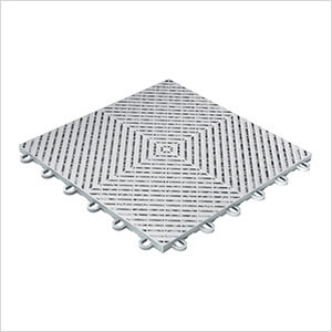 Ribtrax Smooth Home 1ft x 1ft Pearl Silver Garage Floor Tile (Pack of 10)