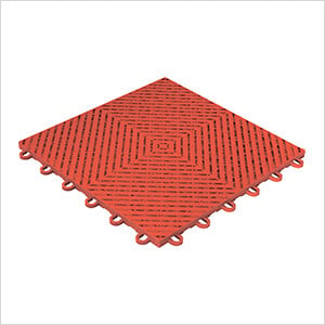 Ribtrax Smooth Home 1ft x 1ft Racing Red Garage Floor Tile (Pack of 10)