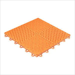 Ribtrax Smooth Home 1ft x 1ft Tropical Orange Garage Floor Tile (Pack of 10)