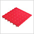 Diamondtrax Home Single Car Garage Floor Tile Mat (Jet Black / Racing Red / Arctic White)