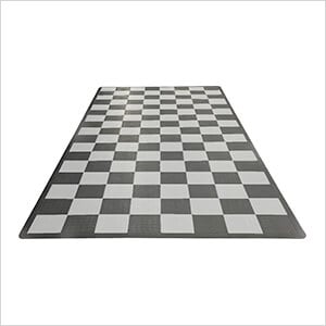 Diamondtrax Home Single Car Garage Floor Tile Mat (Slate Grey / Pearl Silver / Jet Black)