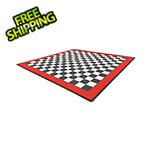 Swisstrax Diamondtrax Home Two Car Garage Floor Tile Mat (Jet Black / Racing Red / Arctic White)