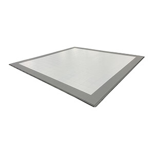 Diamondtrax Home Two Car Garage Floor Tile Mat (Pearl Silver / Slate Grey / Jet Black)