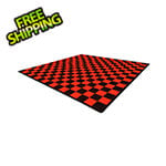 Swisstrax Diamondtrax Home Two Car Garage Floor Tile Mat (Jet Black / Racing Red)