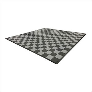 Diamondtrax Home Two Car Garage Floor Tile Mat (Jet Black / Slate Grey)