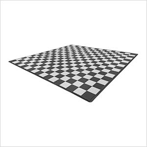 Diamondtrax Home Two Car Garage Floor Tile Mat (Slate Grey / Pearl Silver / Jet Black)