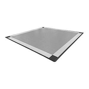 Diamondtrax Home Two Car Garage Floor Tile Mat (Slate Grey / Pearl Silver / Jet Black)
